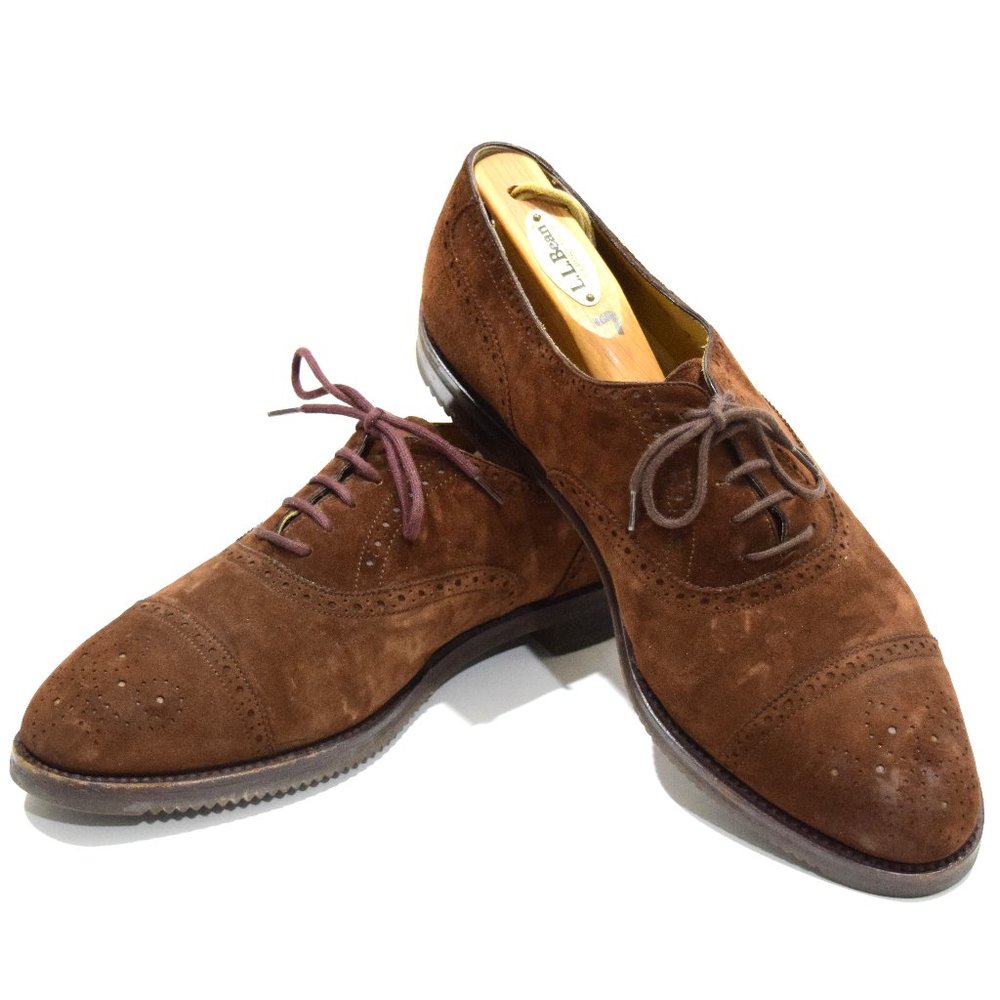 Cole Haan Brown Suede Cap Toe Oxford Shoes 10 D‎